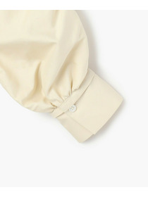 【endalence】コットンWクロスギャザースリーブシャツ 詳細画像 クリーム 15