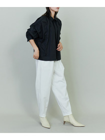 【endalence】コットンWクロスギャザースリーブシャツ 詳細画像 ブラック 3