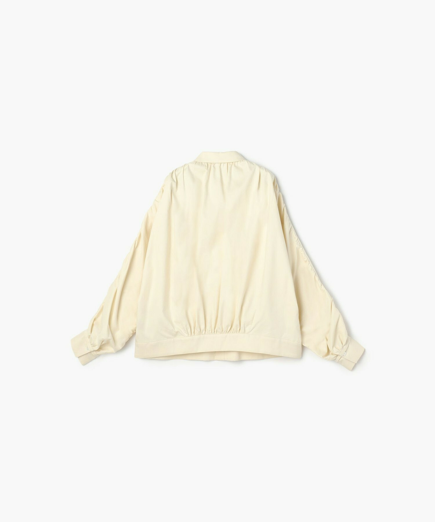 【endalence】コットンWクロスギャザースリーブシャツ 詳細画像 クリーム 12