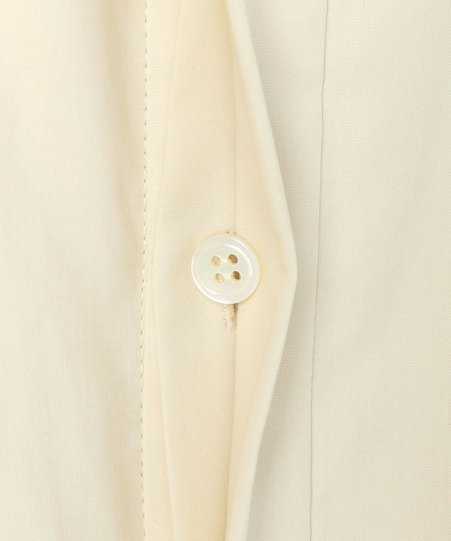 【endalence】コットンWクロスギャザースリーブシャツ 詳細画像 クリーム 14