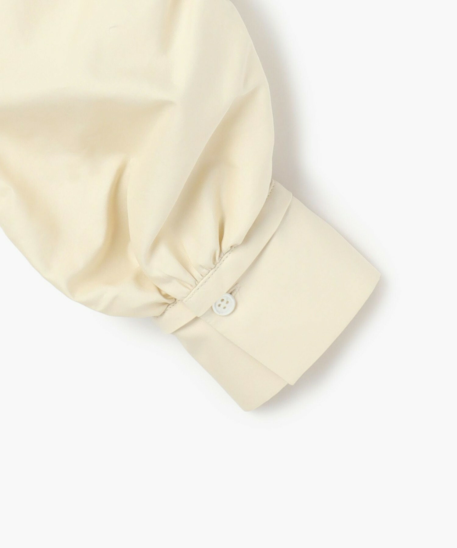 【endalence】コットンWクロスギャザースリーブシャツ 詳細画像 クリーム 15