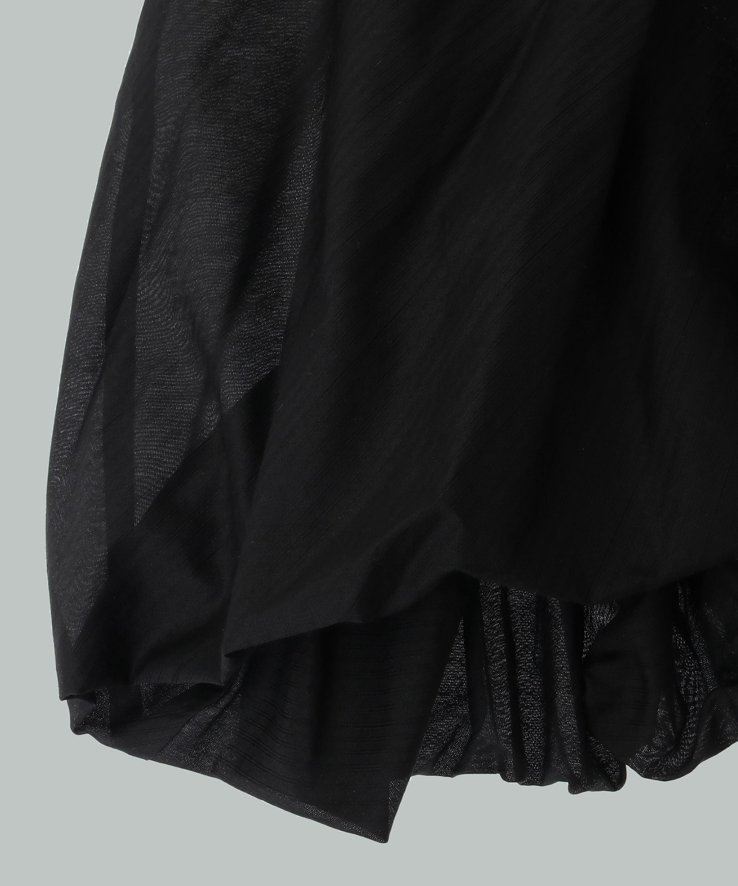 【endalence】シルクコットンツイルギャザーブラウス 詳細画像 ブラック 17