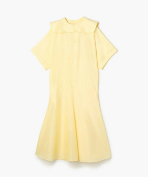 【endalence】[eclat 2025年7・8月合併号掲載]シルクナイロンセーラーカラードレス 詳細画像 イエロー 1