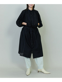 【endalence】シルクコットンツイルギャザースリーブドレス 詳細画像 ホワイト 1