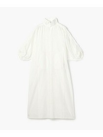 【endalence】シルクコットンツイルギャザースリーブドレス 詳細画像 ホワイト 11