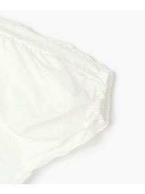 【endalence】シルクコットンツイルギャザースリーブドレス 詳細画像 ホワイト 13