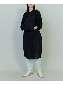 【endalence】シルクコットンツイルギャザースリーブドレス 詳細画像 ホワイト 2