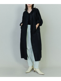 【endalence】シルクコットンツイルギャザースリーブドレス 詳細画像 ホワイト 3