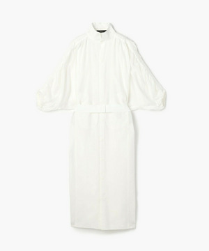 【endalence】シルクコットンツイルギャザースリーブドレス 詳細画像 ホワイト 1