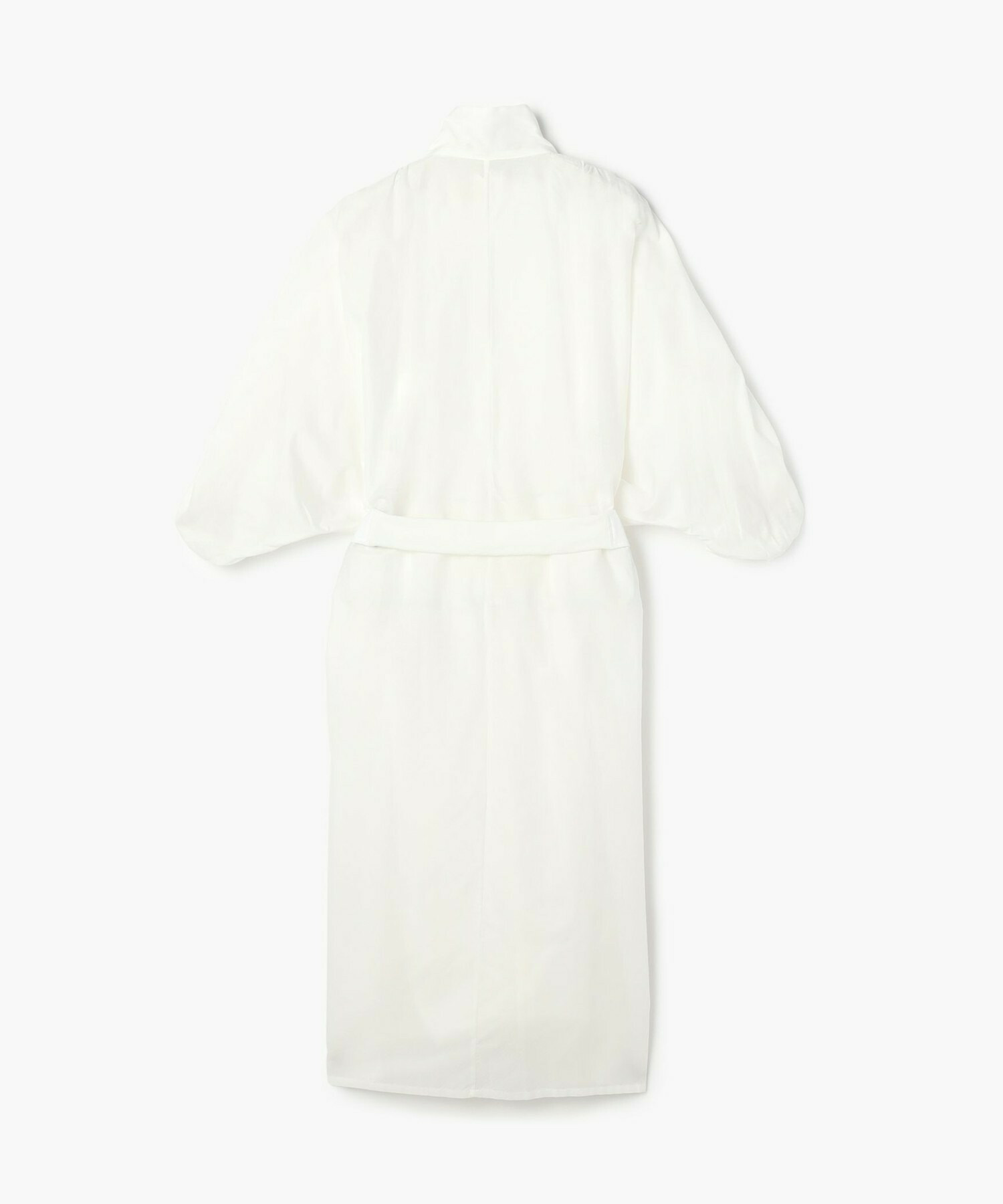 【endalence】シルクコットンツイルギャザースリーブドレス 詳細画像 ホワイト 10