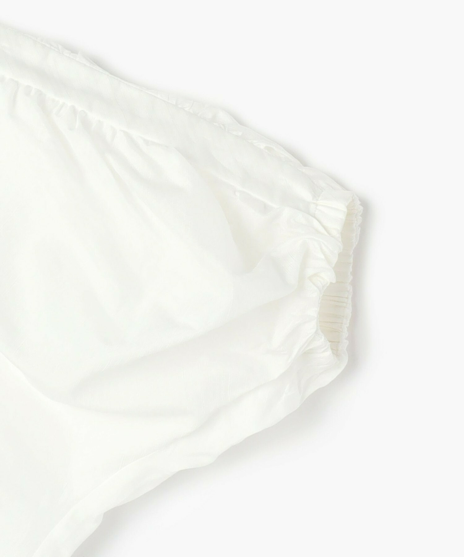 【endalence】シルクコットンツイルギャザースリーブドレス 詳細画像 ホワイト 13