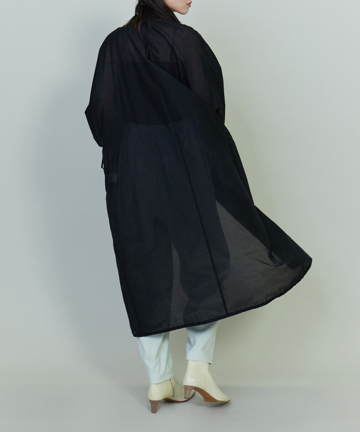 【endalence】シルクコットンツイルギャザースリーブドレス 詳細画像 ホワイト 6