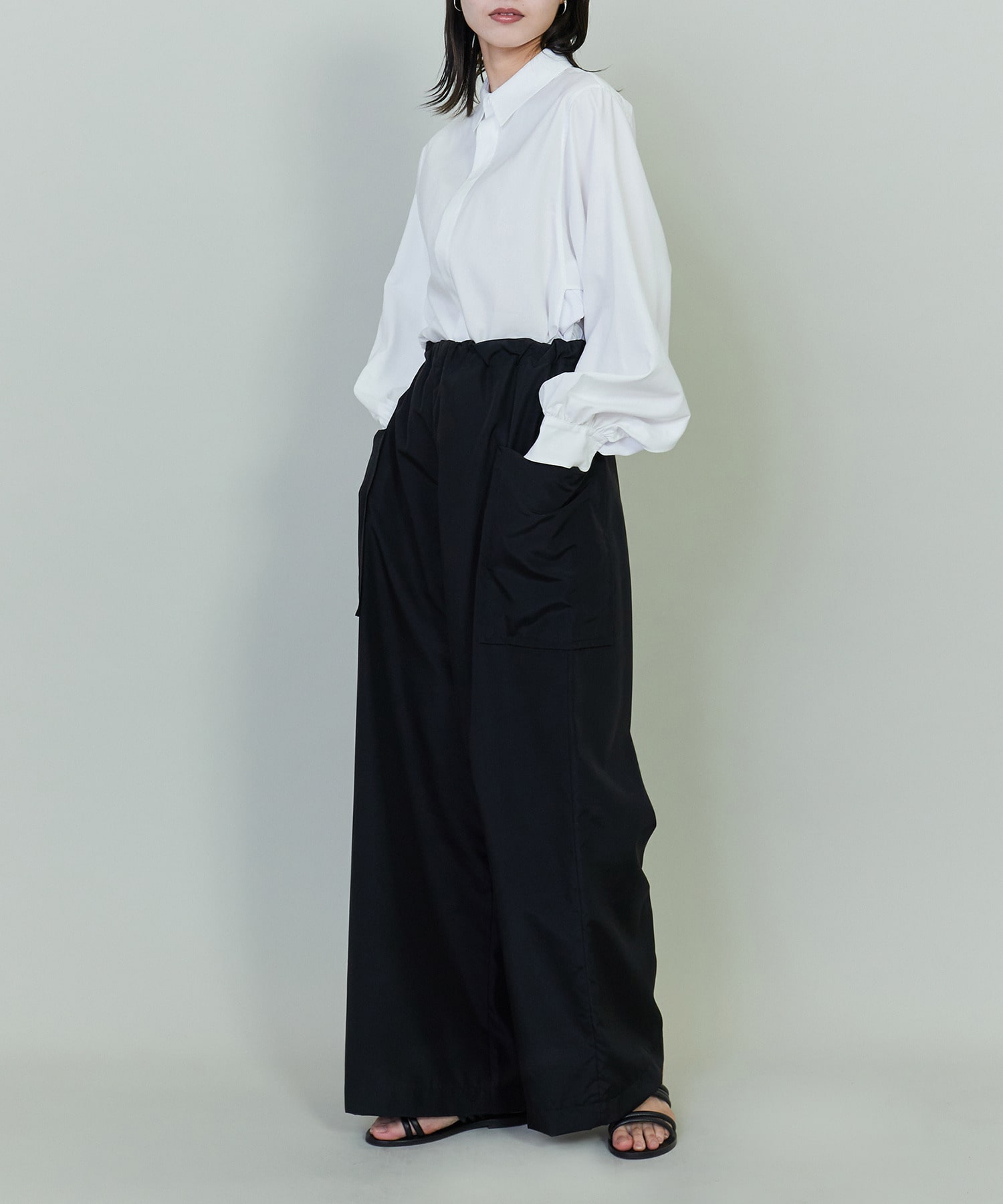 【endalence】シルクナイロンイージーパンツ 詳細画像 イエロー 1