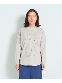 【ADIEU TRISTESSE】heso　ドローイングロングTシャツ 詳細画像 オフホワイト 17