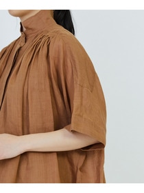 【LOISIR】｜2BUY10%OFF・3BUY20%OFF｜ラミーワッシャータックギャザーブラウス 詳細画像 ブラウン 26