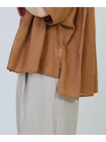 【LOISIR】｜2BUY10%OFF・3BUY20%OFF｜ラミーワッシャータックギャザーブラウス 詳細画像 ブラウン 27