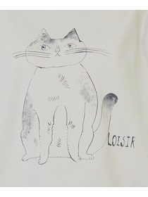 【LOISIR】【アーティストコラボ】LOISIR×TORANEKOBONBONイラストプリントTシャツ 詳細画像 チャコールグレー 16