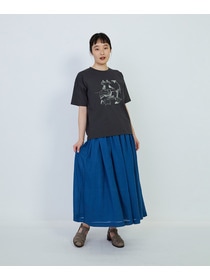 【LOISIR】【アーティストコラボ】LOISIR×TORANEKOBONBONイラストプリントTシャツ 詳細画像 チャコールグレー 19