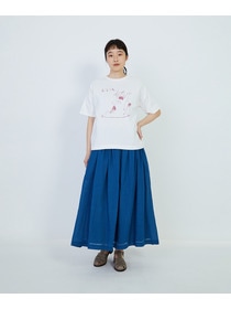 【LOISIR】【アーティストコラボ】LOISIR×TORANEKOBONBONイラストプリントTシャツ 詳細画像 チャコールグレー 2