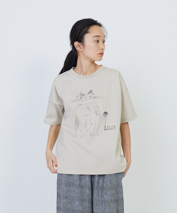 【LOISIR】【アーティストコラボ】LOISIR×TORANEKOBONBONイラストプリントTシャツ