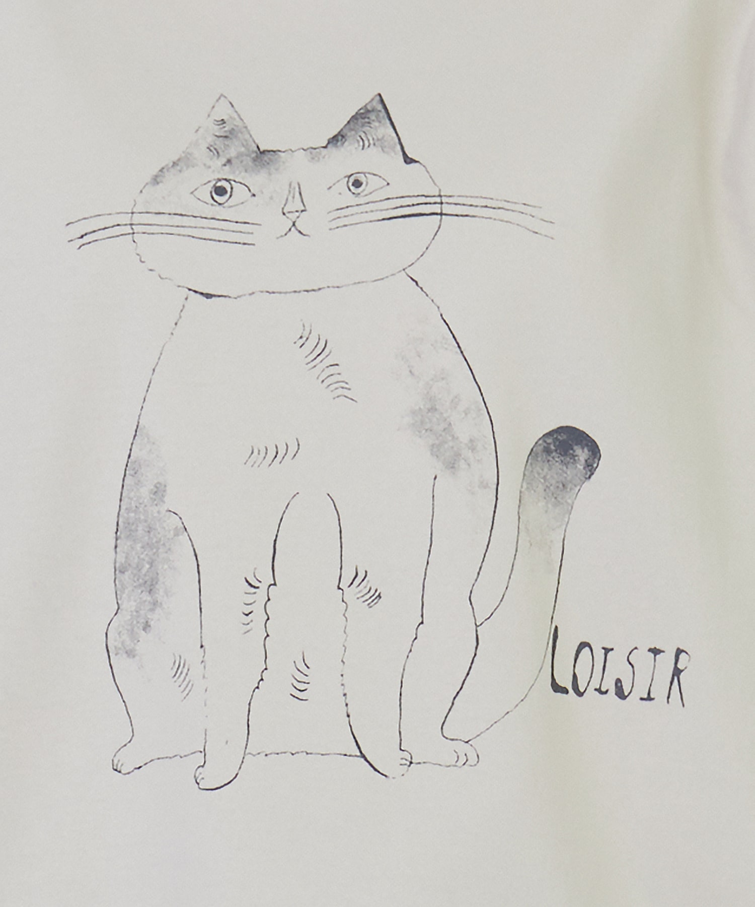 【LOISIR】【アーティストコラボ】LOISIR×TORANEKOBONBONイラストプリントTシャツ 詳細画像 チャコールグレー 16