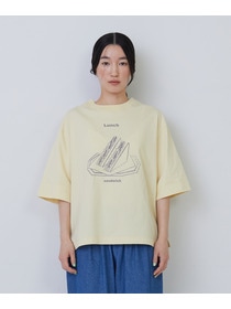 【congés payés】ミールプリントTシャツ 詳細画像 ブル－グレ－ 16