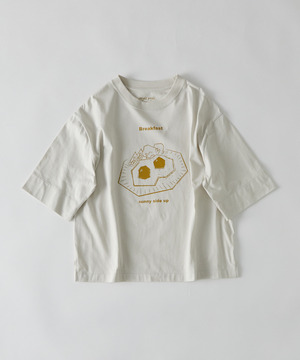 【congés payés】ミールプリントTシャツ 詳細画像 グレイッシュベージュ 1