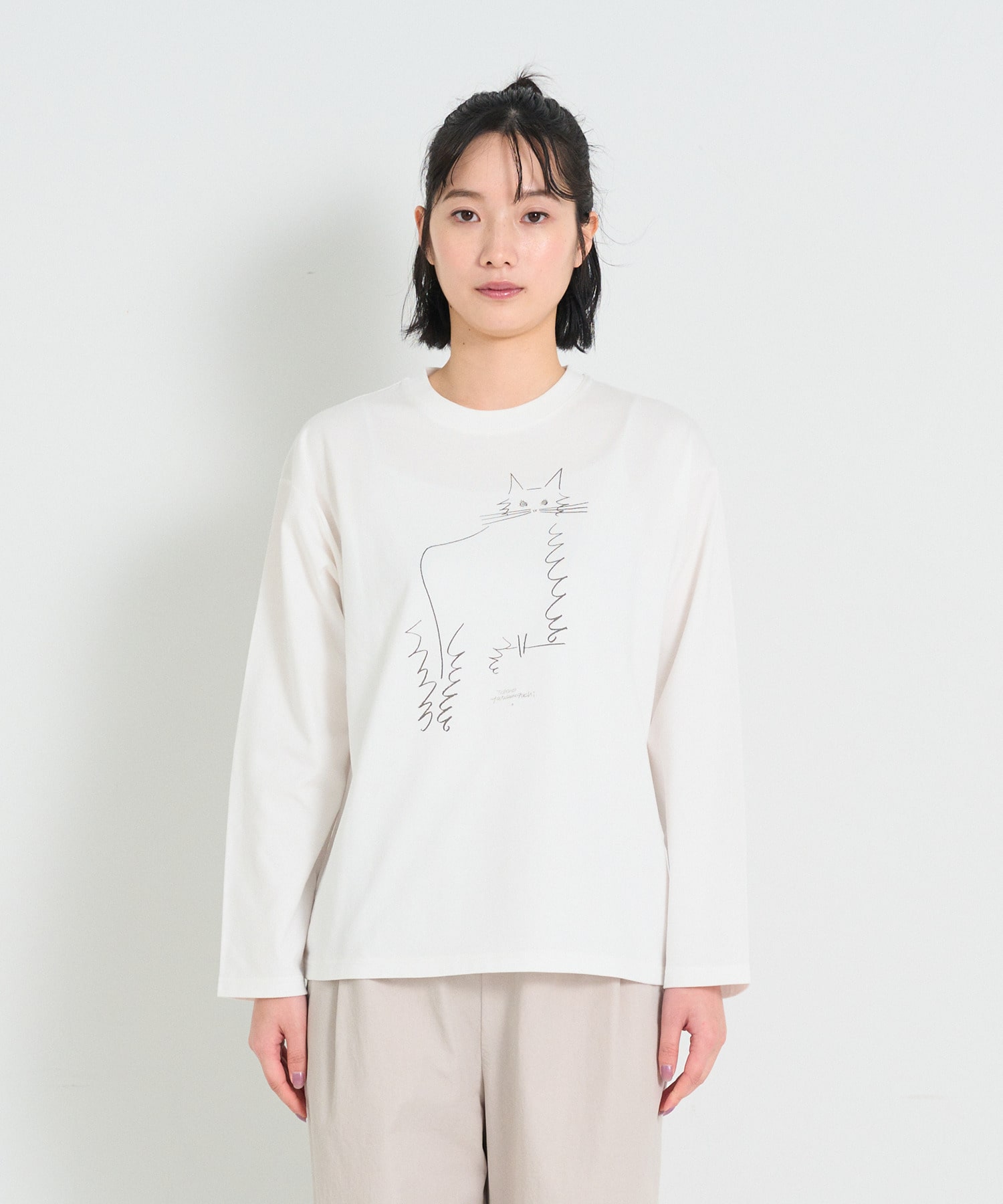 【congés payés】ichiro yamaguchi.長袖Tシャツ 詳細画像 ホワイト 4