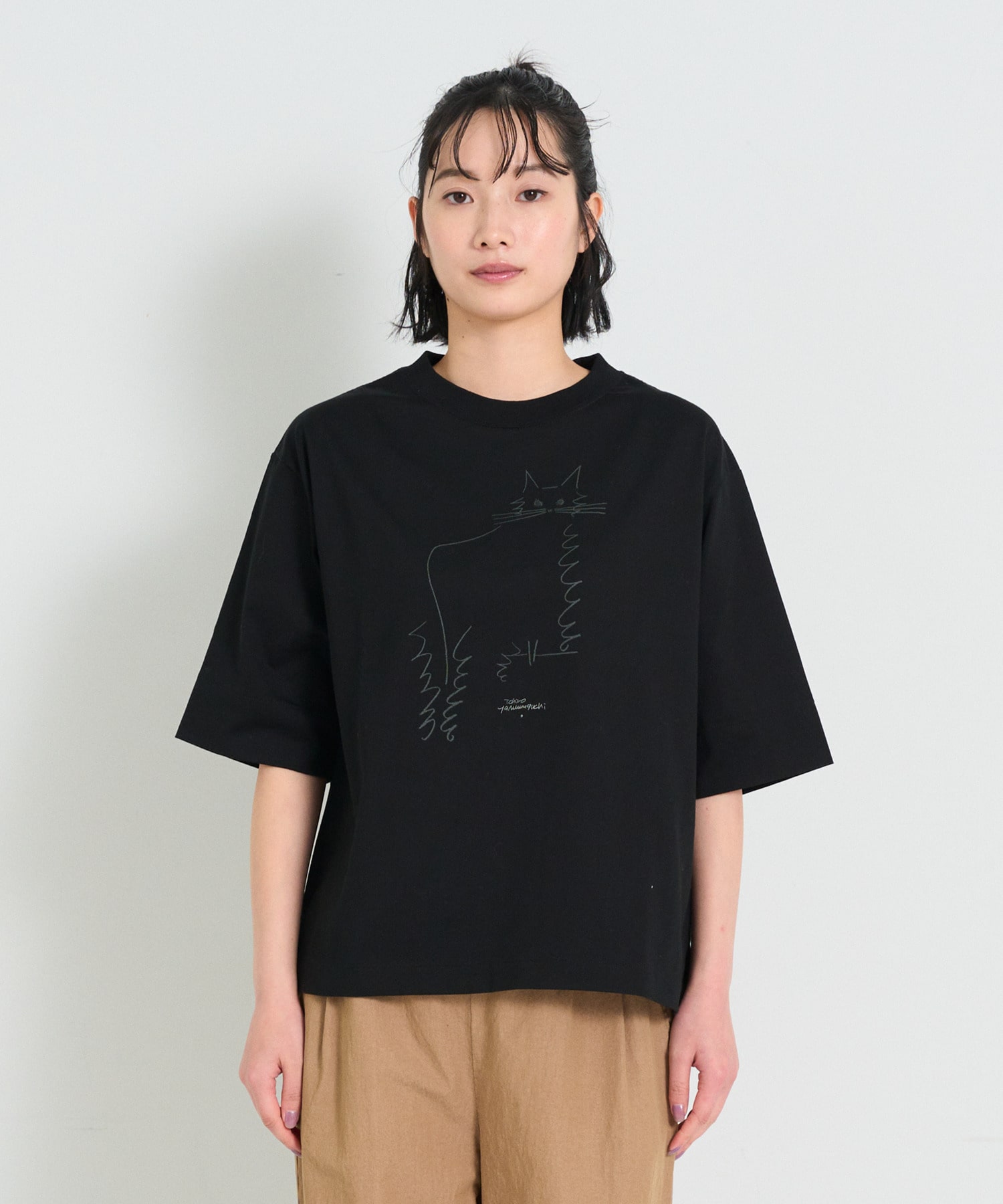 【congés payés】ichiro yamaguchi.半袖Tシャツ 詳細画像 ブラック 21