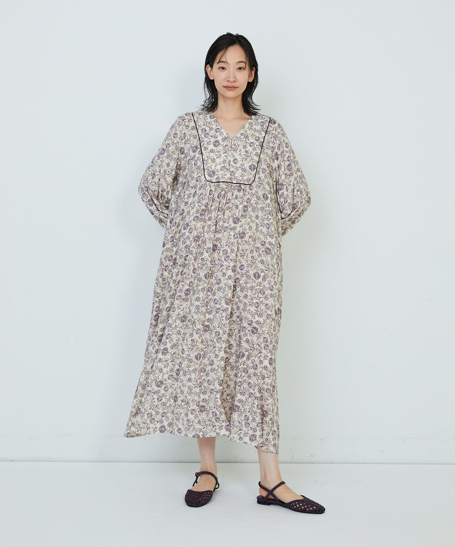 【ADIEU TRISTESSE】｜2BUY10%OFF・3BUY20%OFF｜インポートプリントワンピース 詳細画像 パープル系その他 1