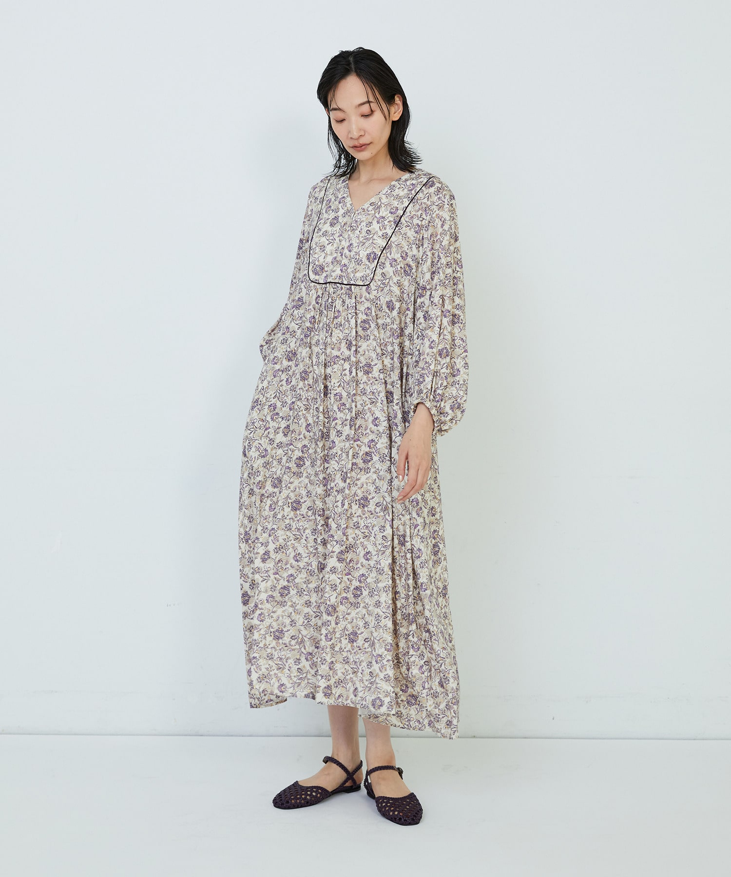 【ADIEU TRISTESSE】｜2BUY10%OFF・3BUY20%OFF｜インポートプリントワンピース 詳細画像 パープル系その他 1