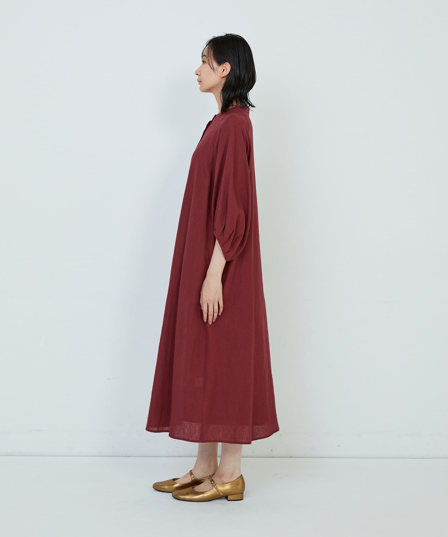 【ADIEU TRISTESSE】コットンリネンAラインワンピース 詳細画像 レッド 11