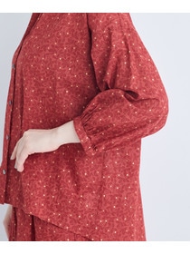 【ADIEU TRISTESSE】リーフプリントブラウス 詳細画像 ネイビー系 10