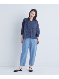 【ADIEU TRISTESSE】リーフプリントブラウス 詳細画像 ネイビー系 14