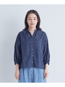 【ADIEU TRISTESSE】リーフプリントブラウス 詳細画像 ネイビー系 18