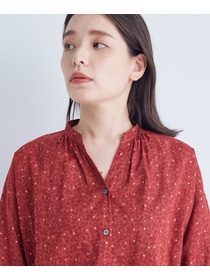 【ADIEU TRISTESSE】リーフプリントブラウス 詳細画像 ネイビー系 8