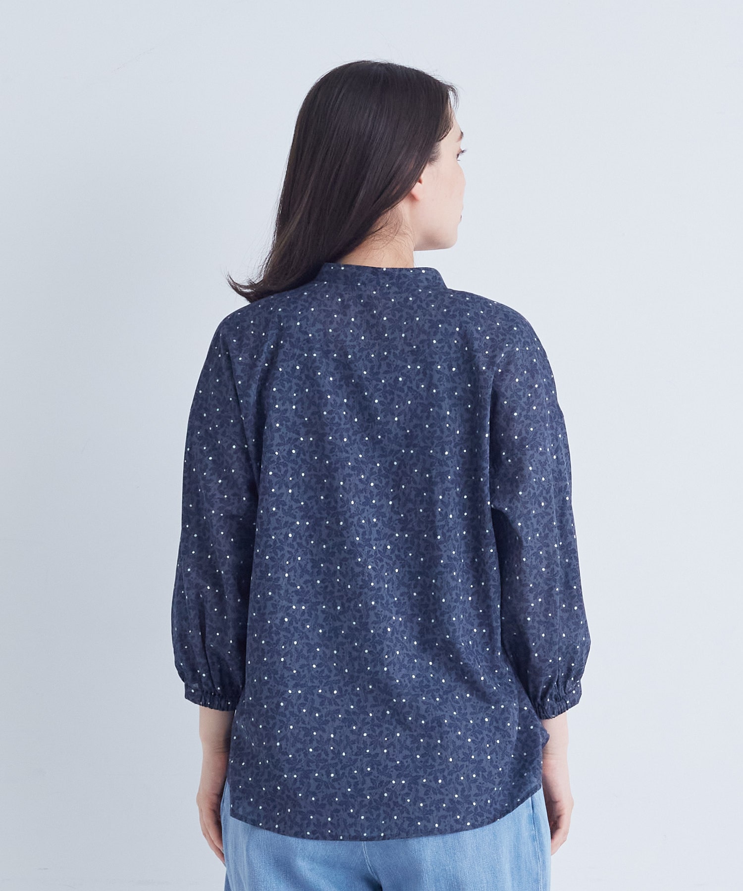 【ADIEU TRISTESSE】リーフプリントブラウス 詳細画像 ネイビー系 20