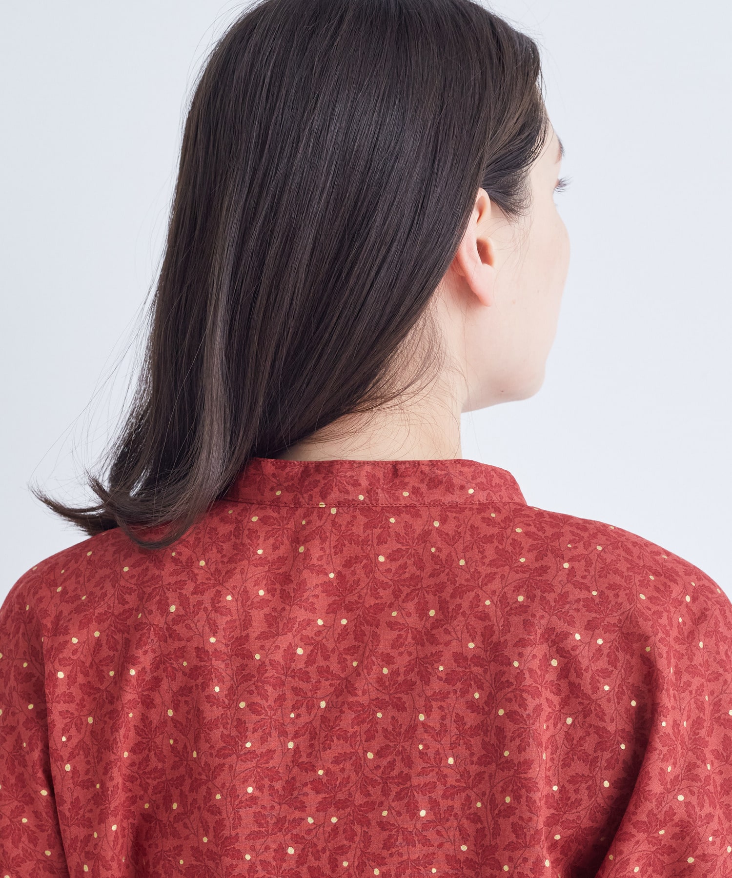 【ADIEU TRISTESSE】リーフプリントブラウス 詳細画像 ネイビー系 9