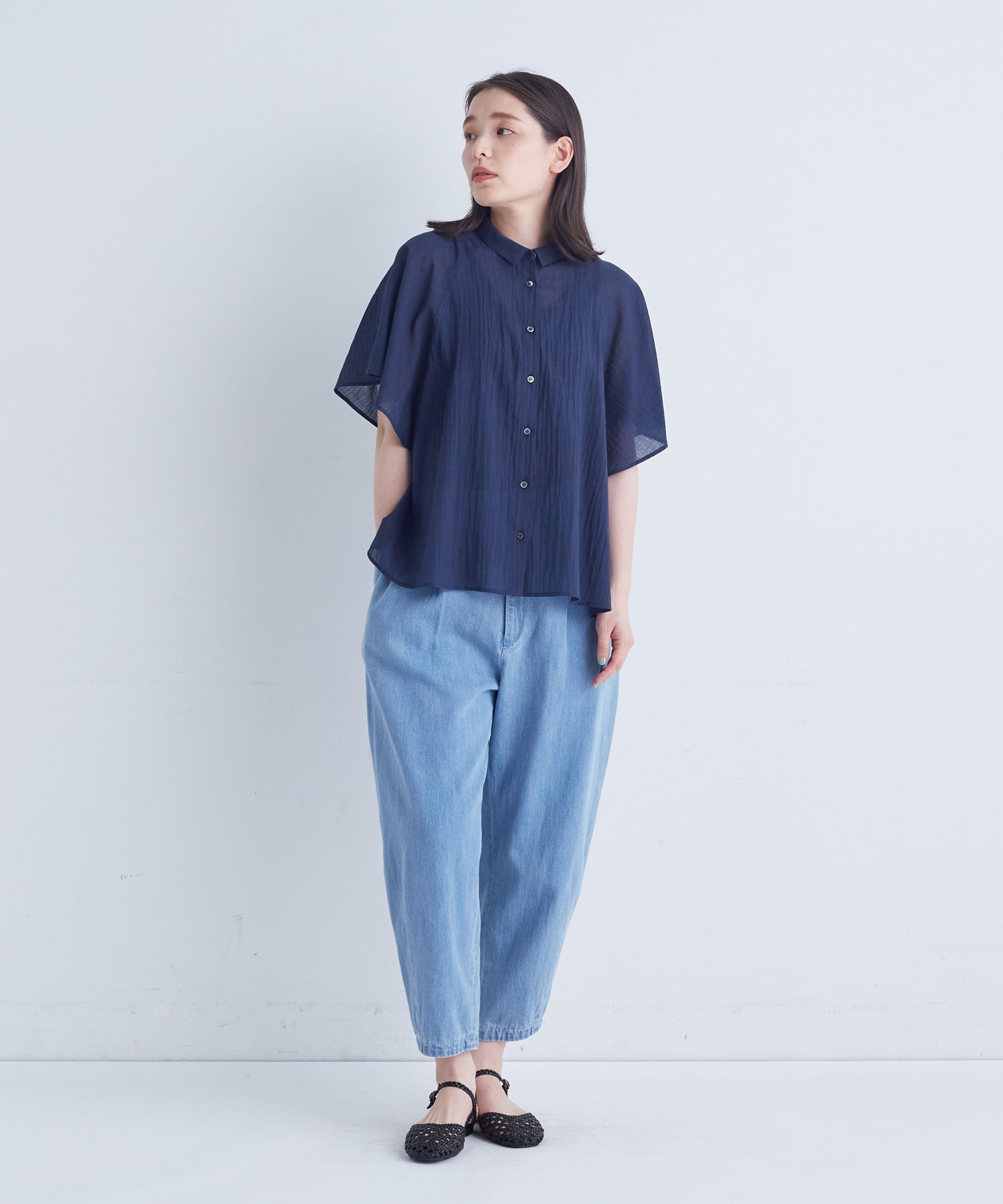 【ADIEU TRISTESSE】ベルスリーブシャツ 詳細画像 ブラック 16