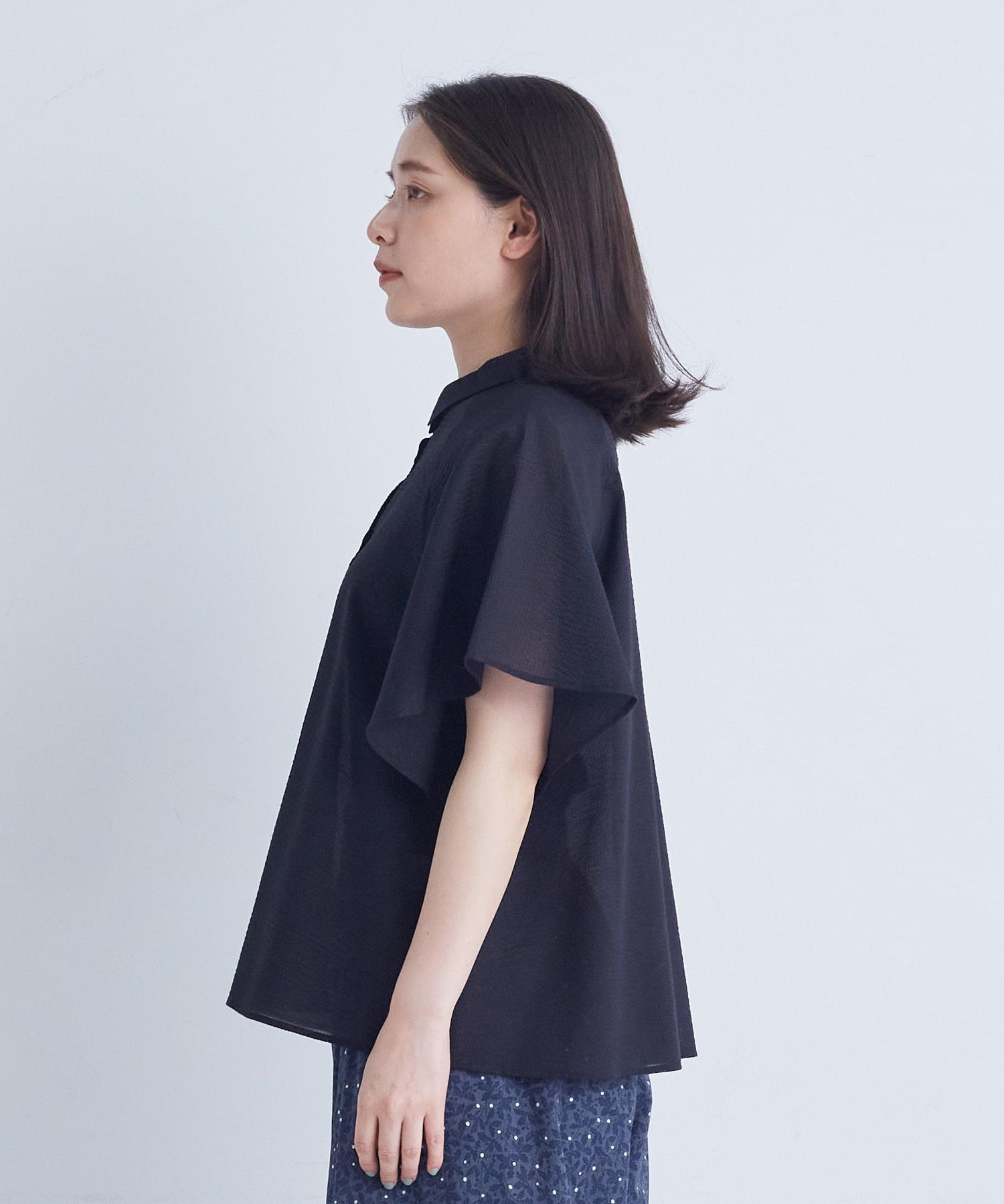 【ADIEU TRISTESSE】ベルスリーブシャツ 詳細画像 ブラック 33