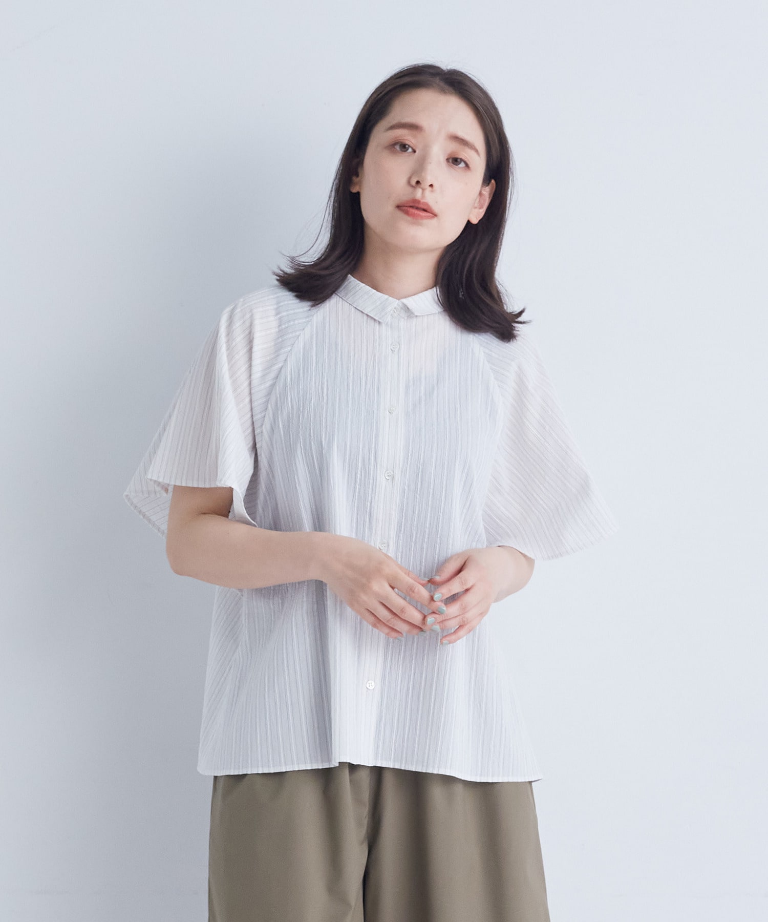 【ADIEU TRISTESSE】ベルスリーブシャツ 詳細画像 ブラック 4