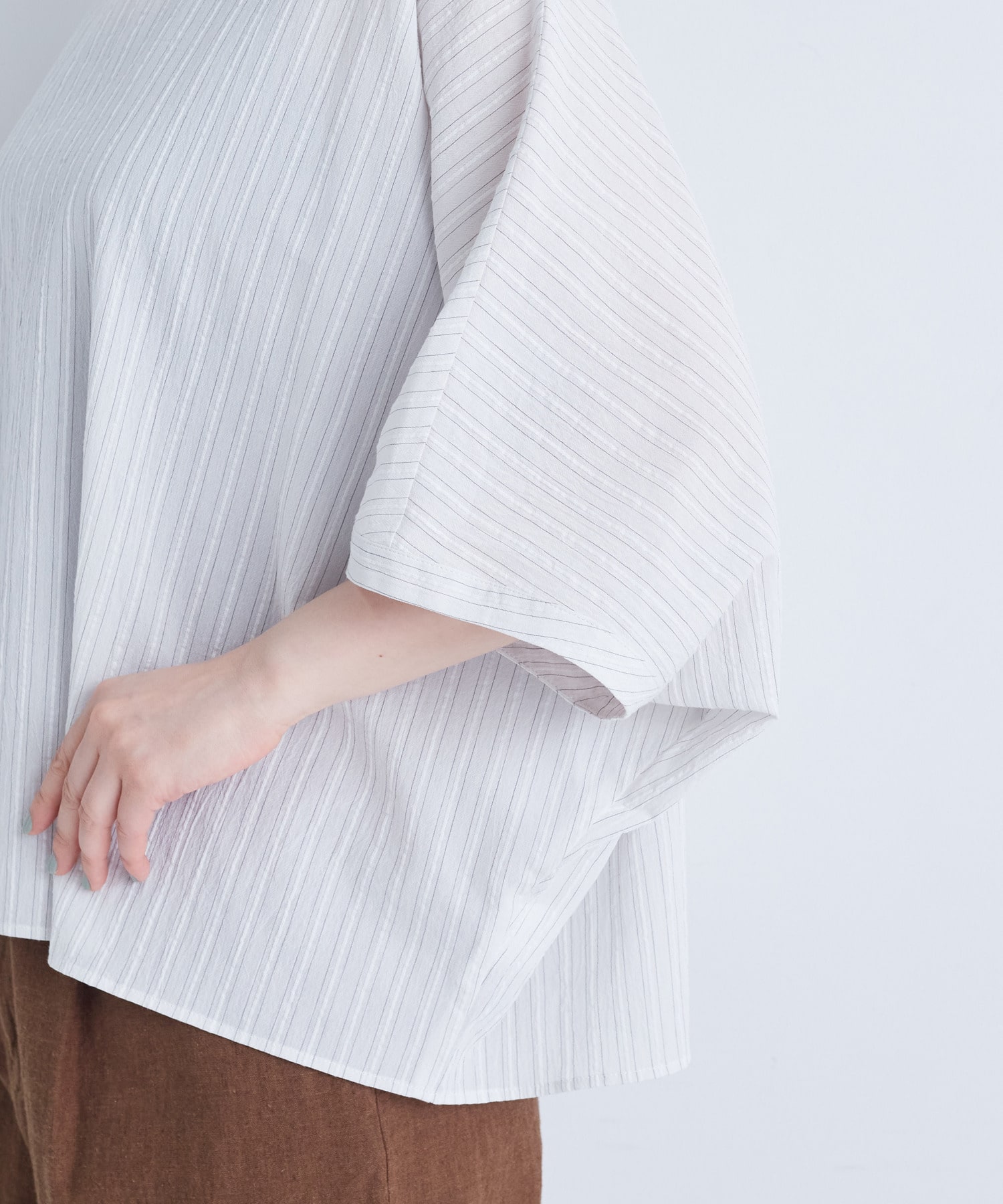 【ADIEU TRISTESSE】【2way】オフボディシルエットブラウス 詳細画像 ネイビー 10