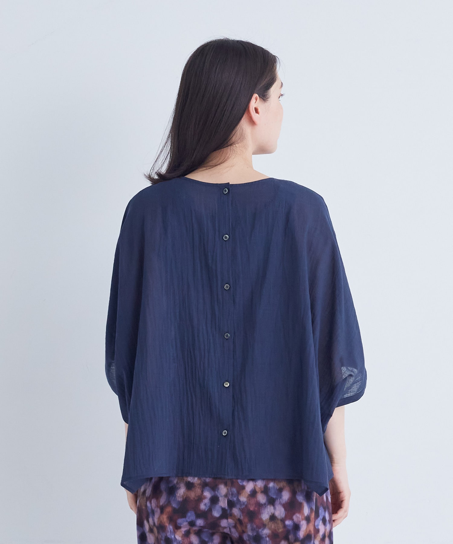 【ADIEU TRISTESSE】【2way】オフボディシルエットブラウス 詳細画像 ネイビー 21