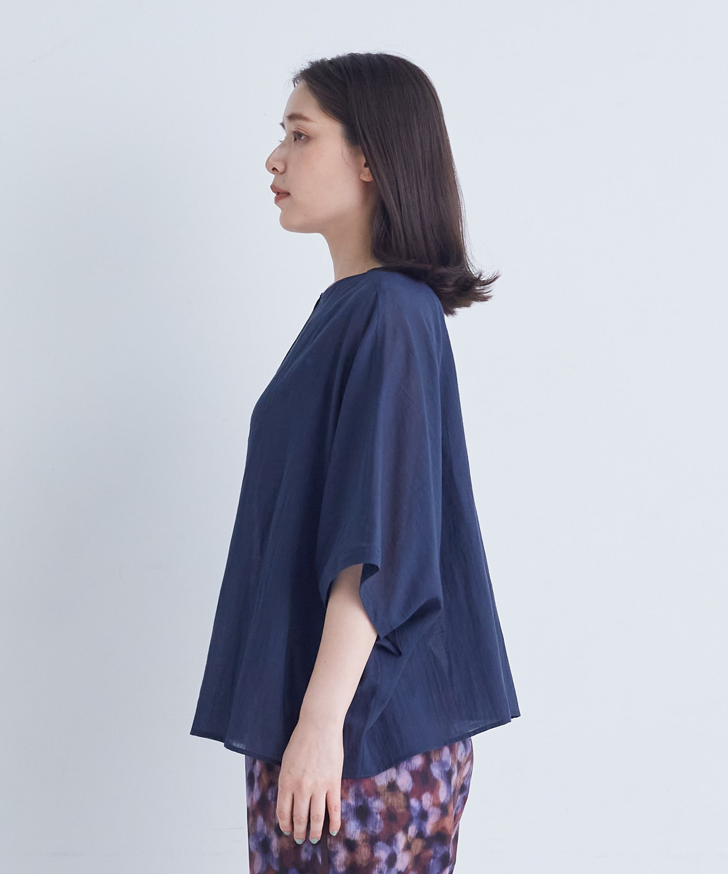 【ADIEU TRISTESSE】【2way】オフボディシルエットブラウス 詳細画像 ネイビー 23