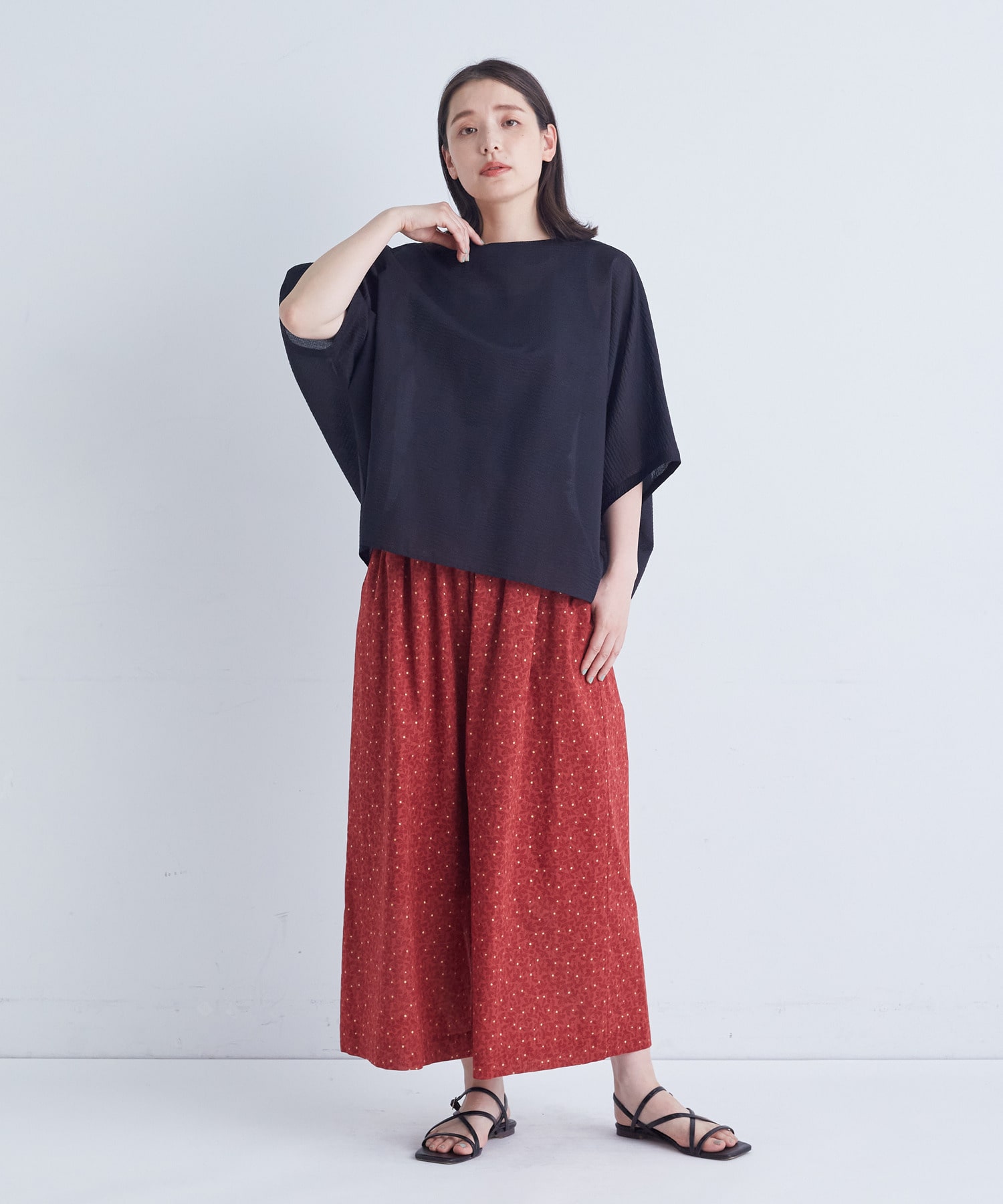 【ADIEU TRISTESSE】【2way】オフボディシルエットブラウス 詳細画像 ネイビー 26