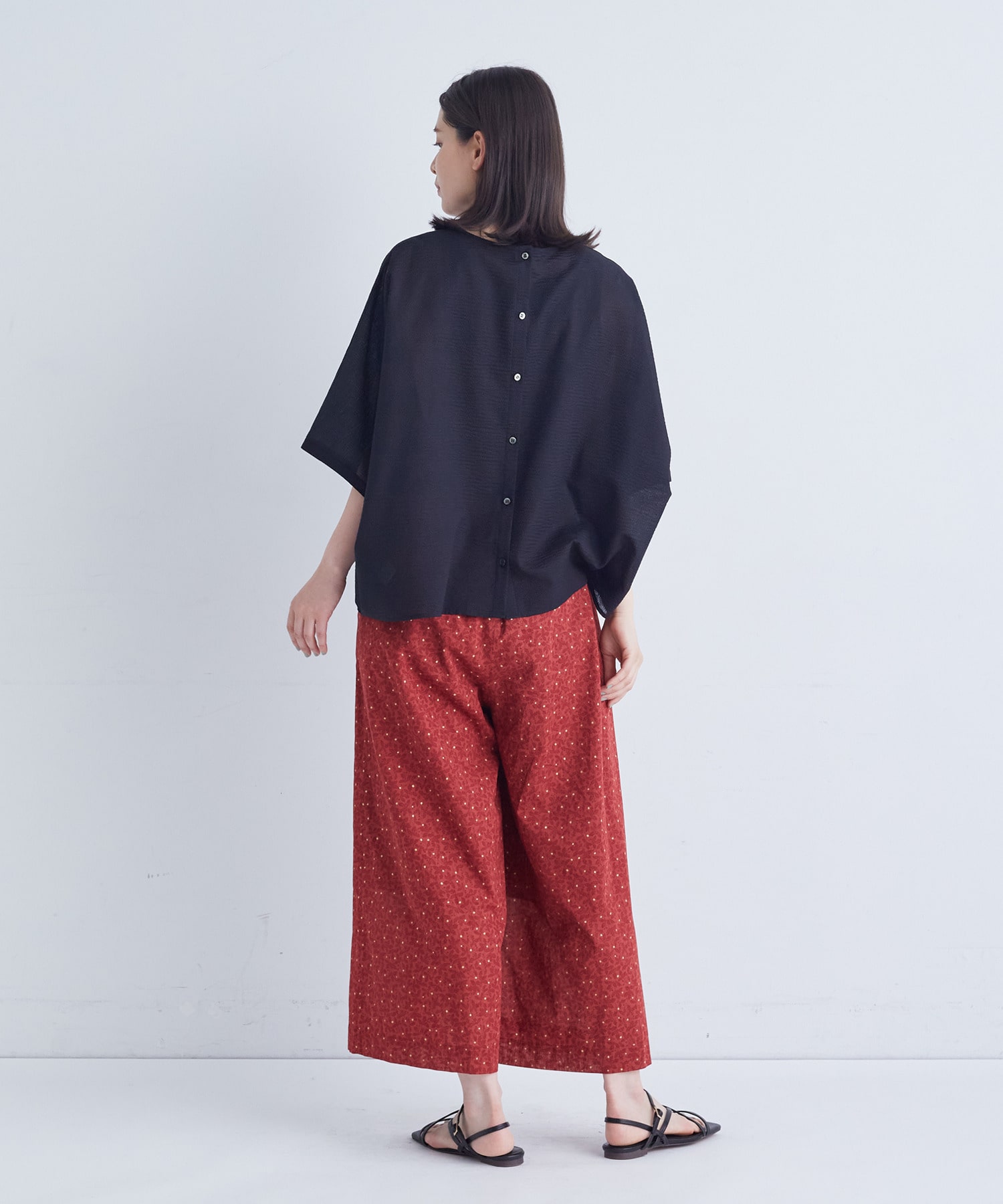 【ADIEU TRISTESSE】【2way】オフボディシルエットブラウス 詳細画像 ネイビー 28