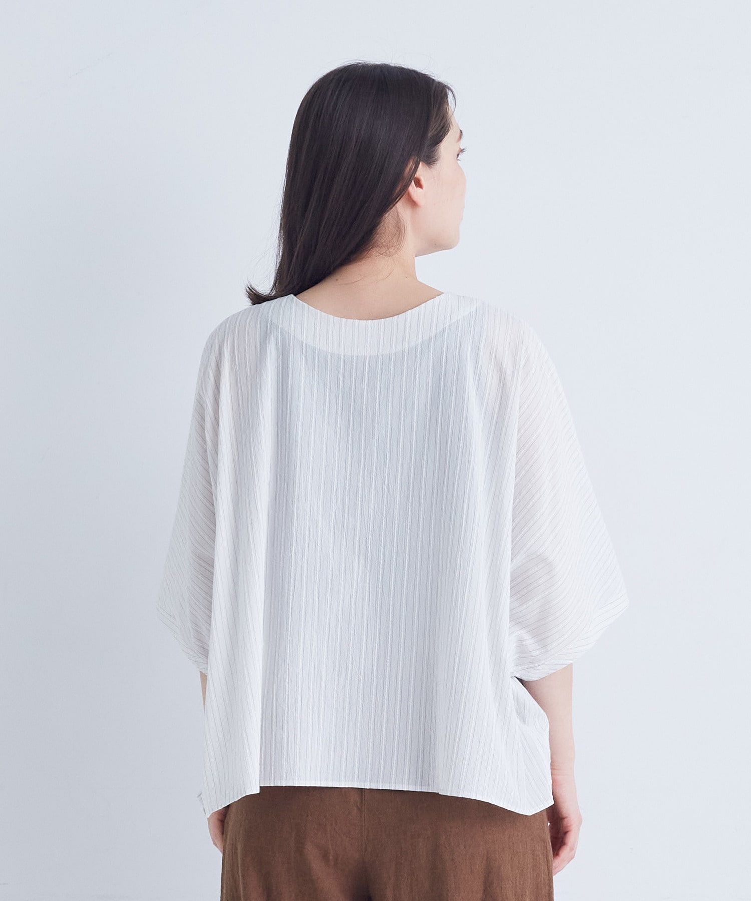 【ADIEU TRISTESSE】【2way】オフボディシルエットブラウス 詳細画像 ネイビー 7