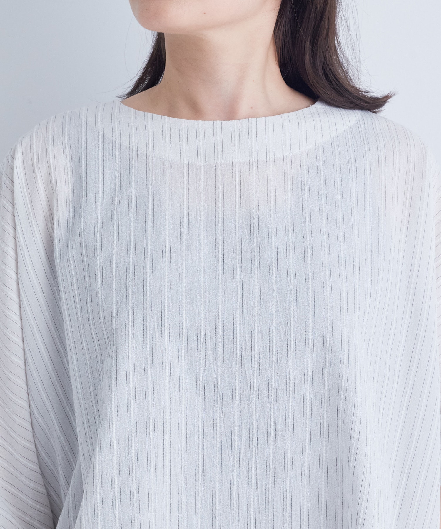 【ADIEU TRISTESSE】【2way】オフボディシルエットブラウス 詳細画像 ネイビー 8