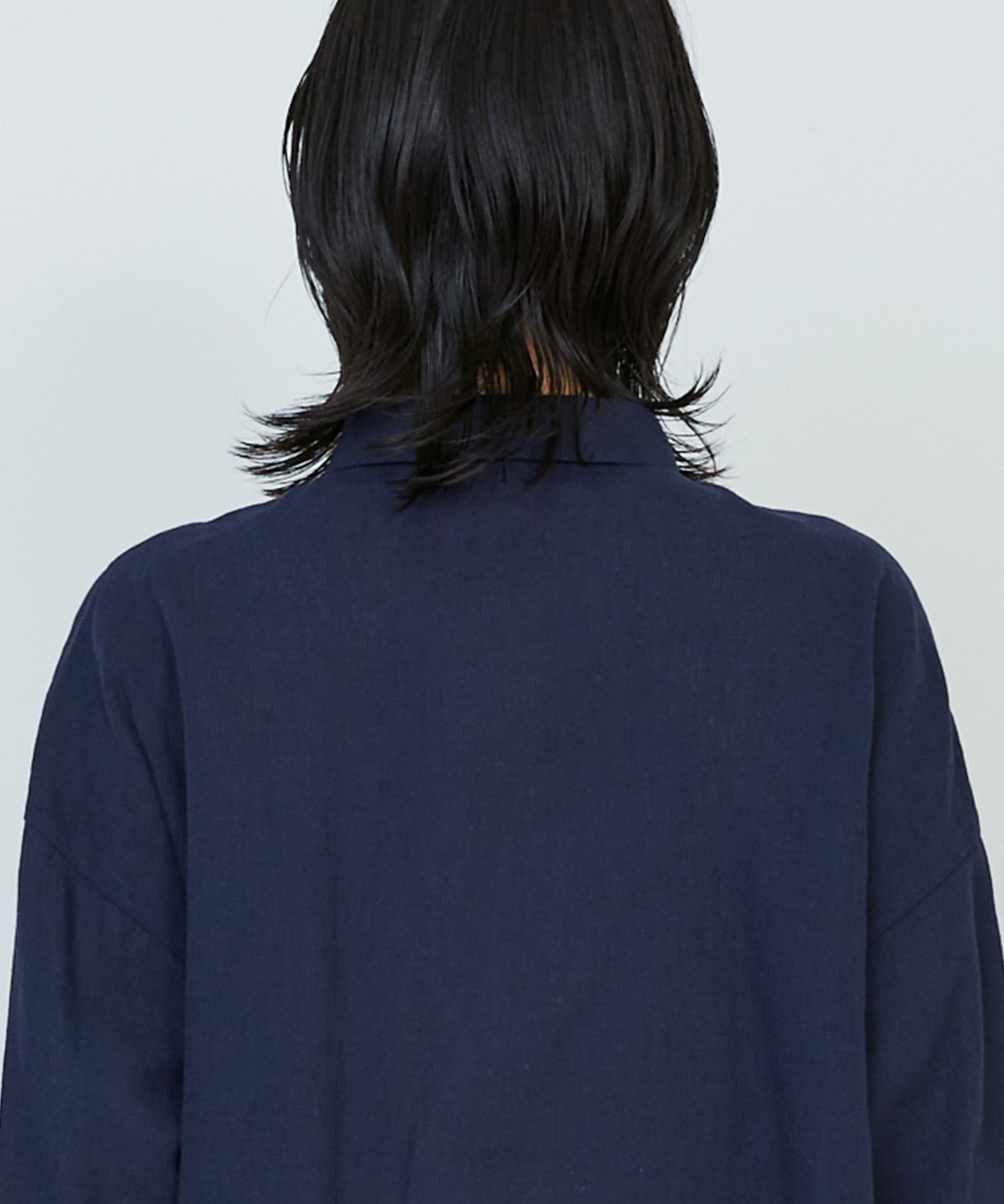 【ADIEU TRISTESSE】｜2BUY10%OFF・3BUY20%OFF｜コットンリネンスモールカラーシャツ 詳細画像 ネイビー 14