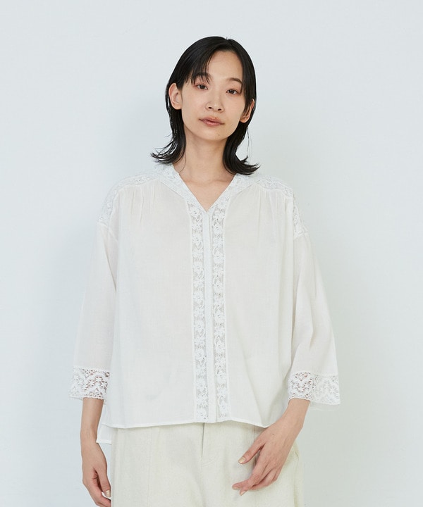 【ADIEU TRISTESSE】◆インドレースカラーブラウス